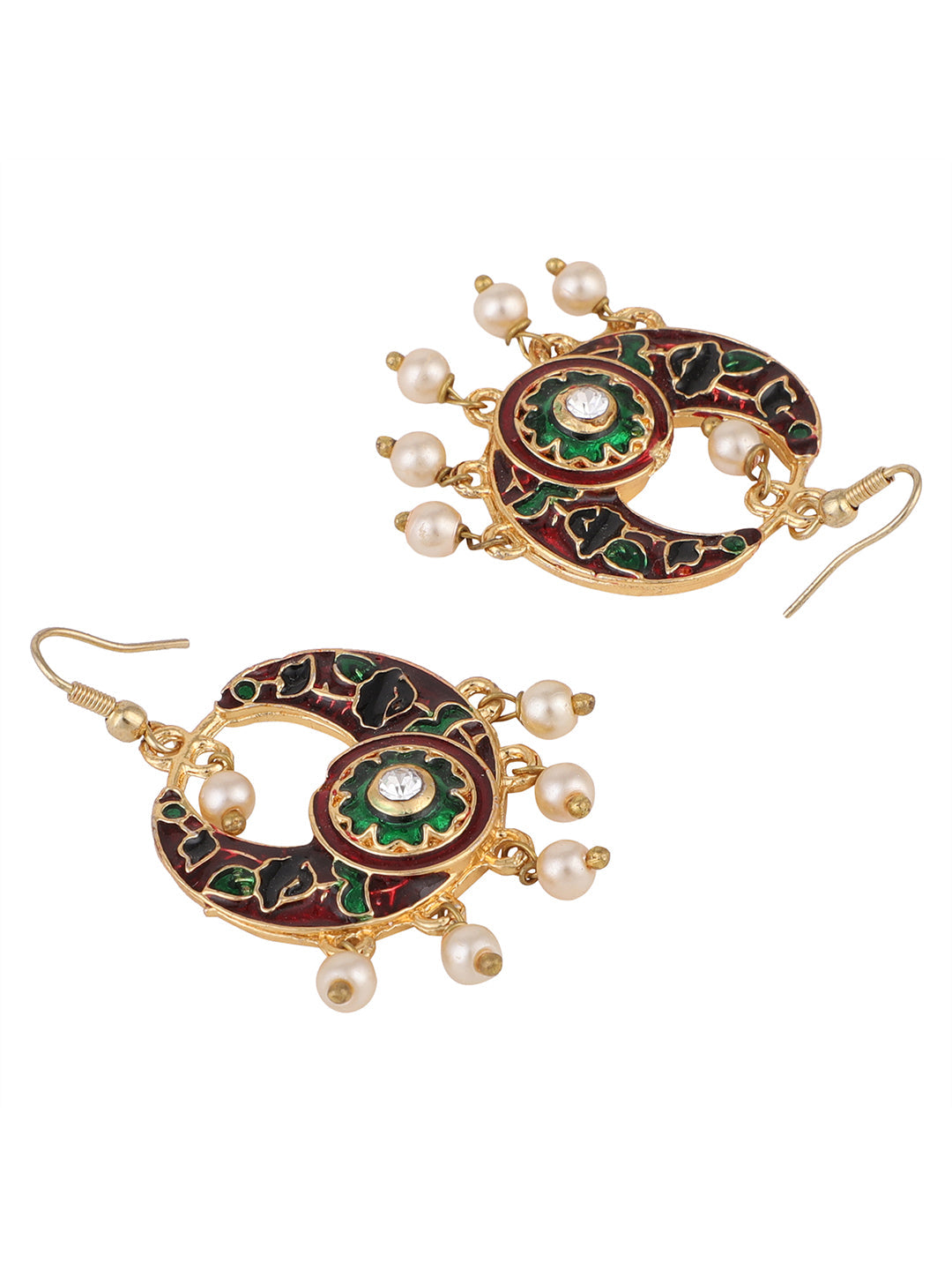 Women's Set Of 2 Oxidised And Brass Western Look Earring