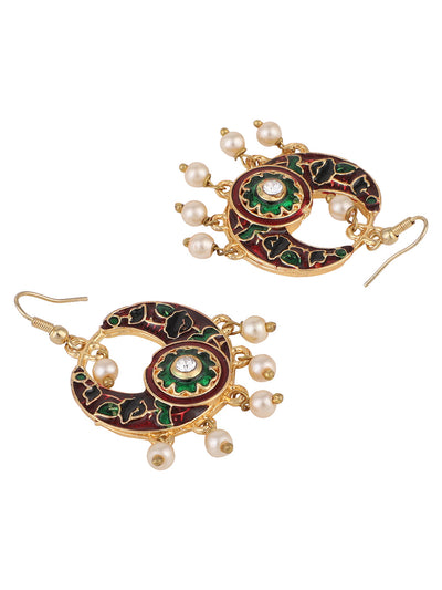 Women's Set Of 2 Oxidised And Brass Western Look Earring