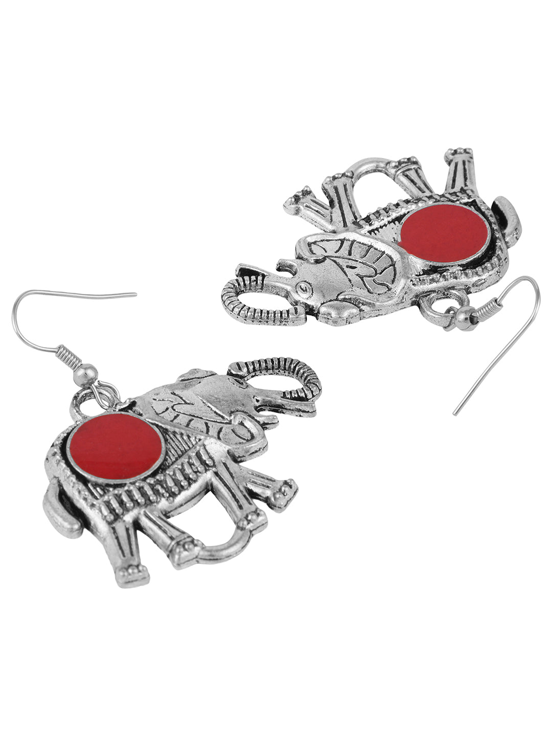 Women's Set Of 2 Oxidised And Brass Western Look Earring