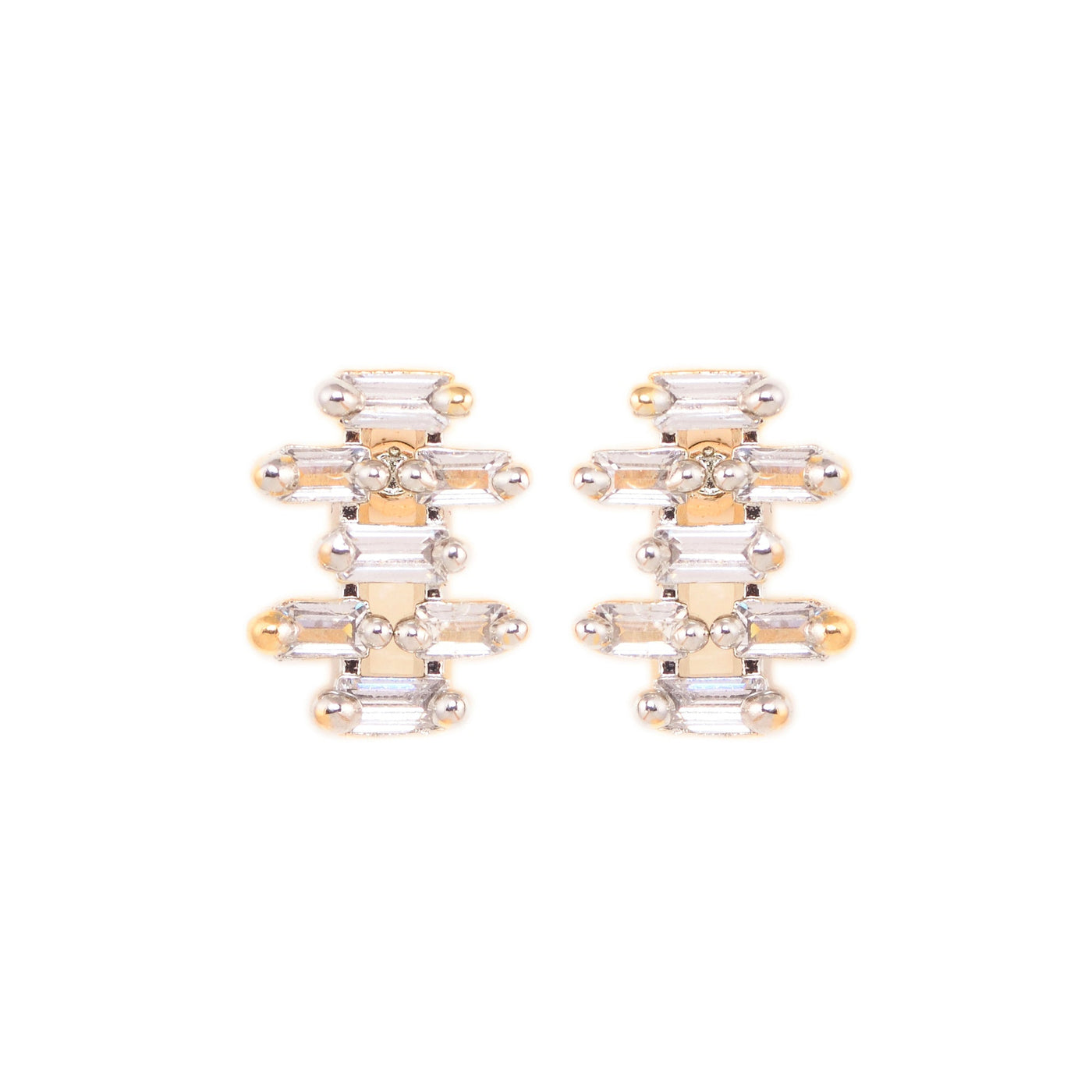 Women's Gold Plated Ad Studded Elegant Mangalsutra Pendant With Earrings Set