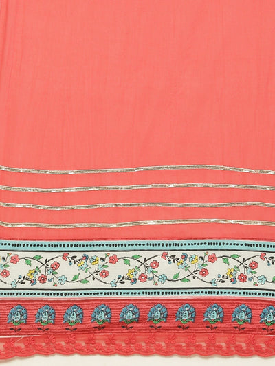 Women's Floral Printed Anarkali Dress & Dupatta Set