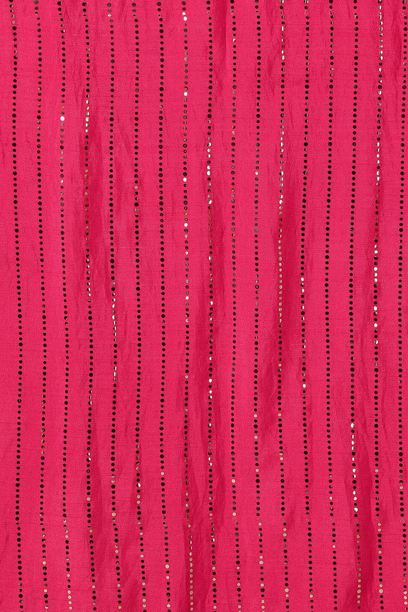 Women's Pink Regular Gotta Patti Kurta With Pants Dupatta