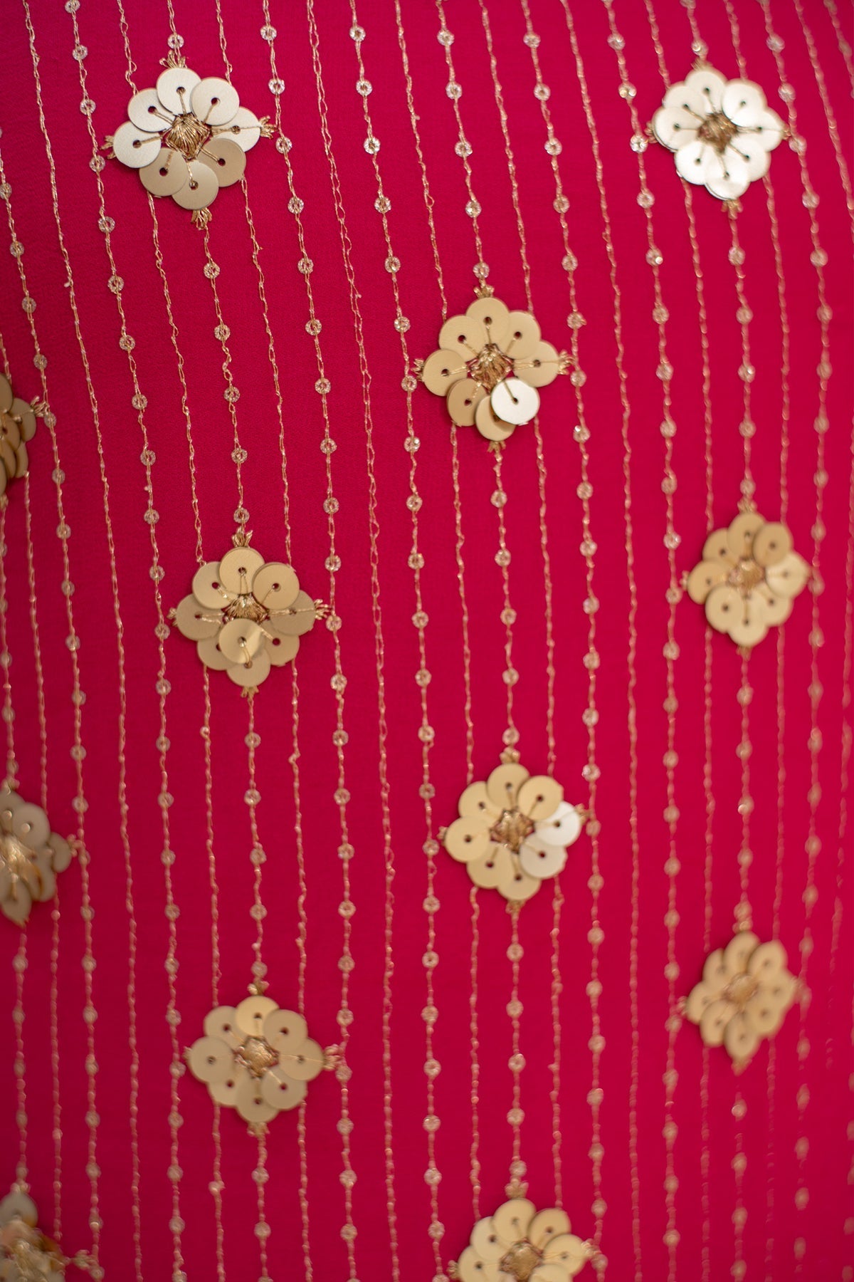 Women's Hot Pink Sequin Kurta Palazzo Set