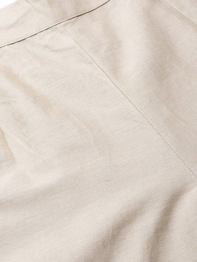 Women's Sandgrey Cotton Solid Straight Pants