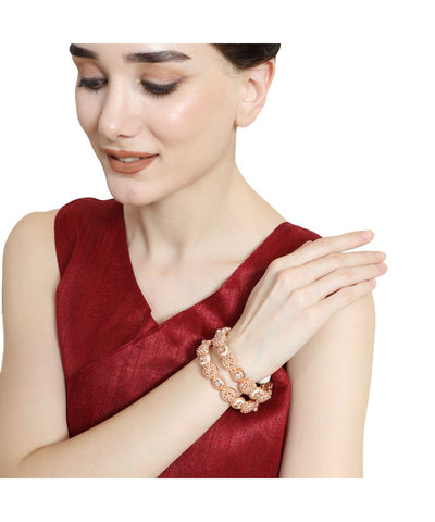 Women's Statement design Enameled Stone studded Ethnic Bangles