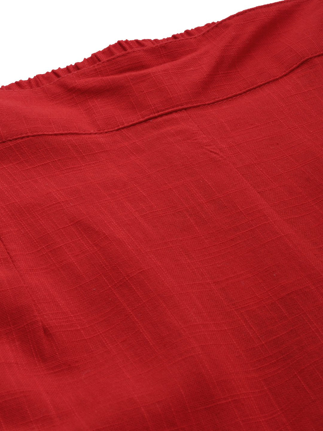 Women's Red Cotton Trouser