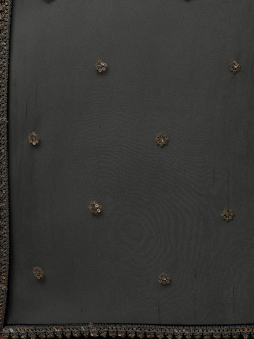 Women's Black Velvet Hand Work Kurta Pant With Net Dupatta Set