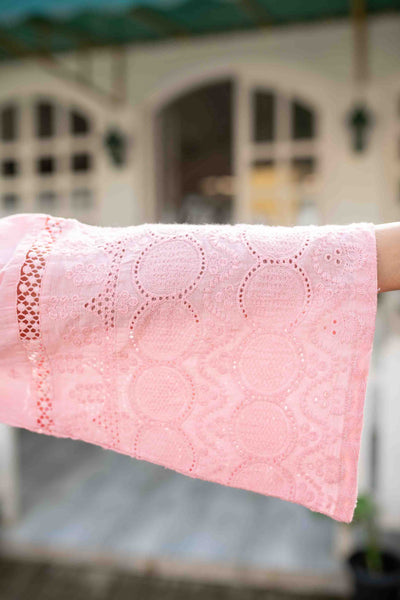 Women's Pink Cotton Kurta Set