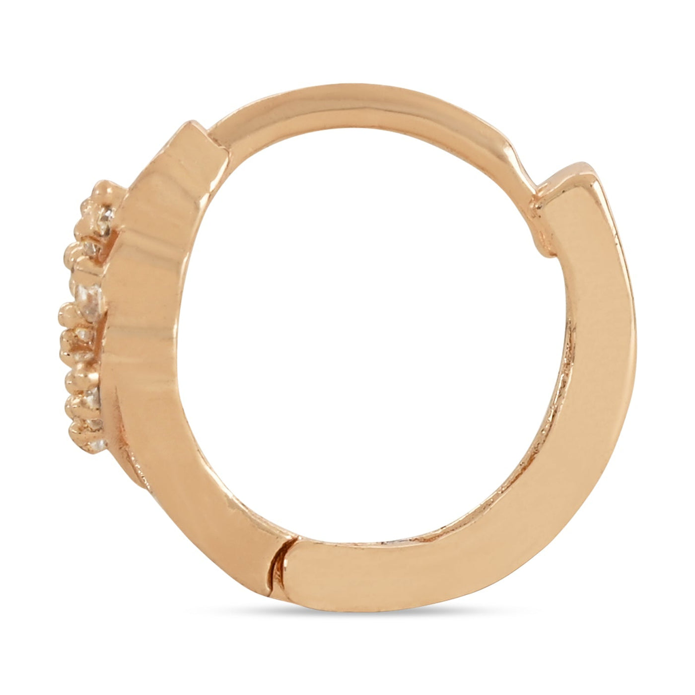 Women's I Jewels Valentine'S Special Rose Gold-Plated Ad Stone Contemporary Studs Earrings (E2970)