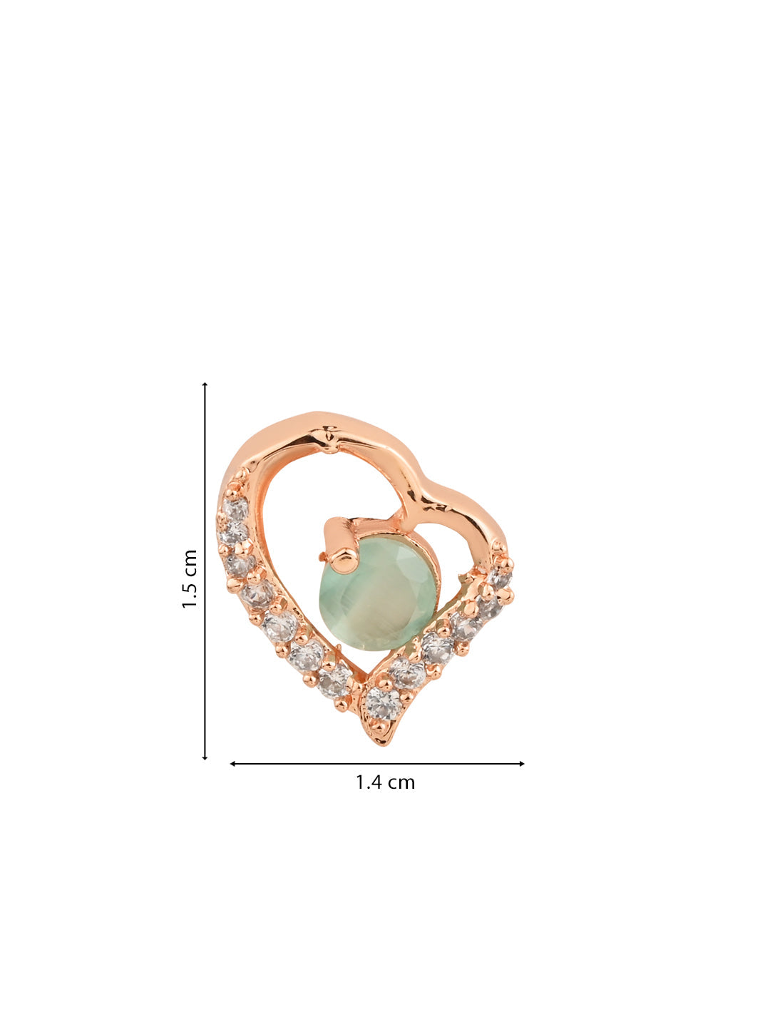 Women's I Jewels Valentine'S Special Rose Gold-Plated Heart Shaped Studs (E2972Min)
