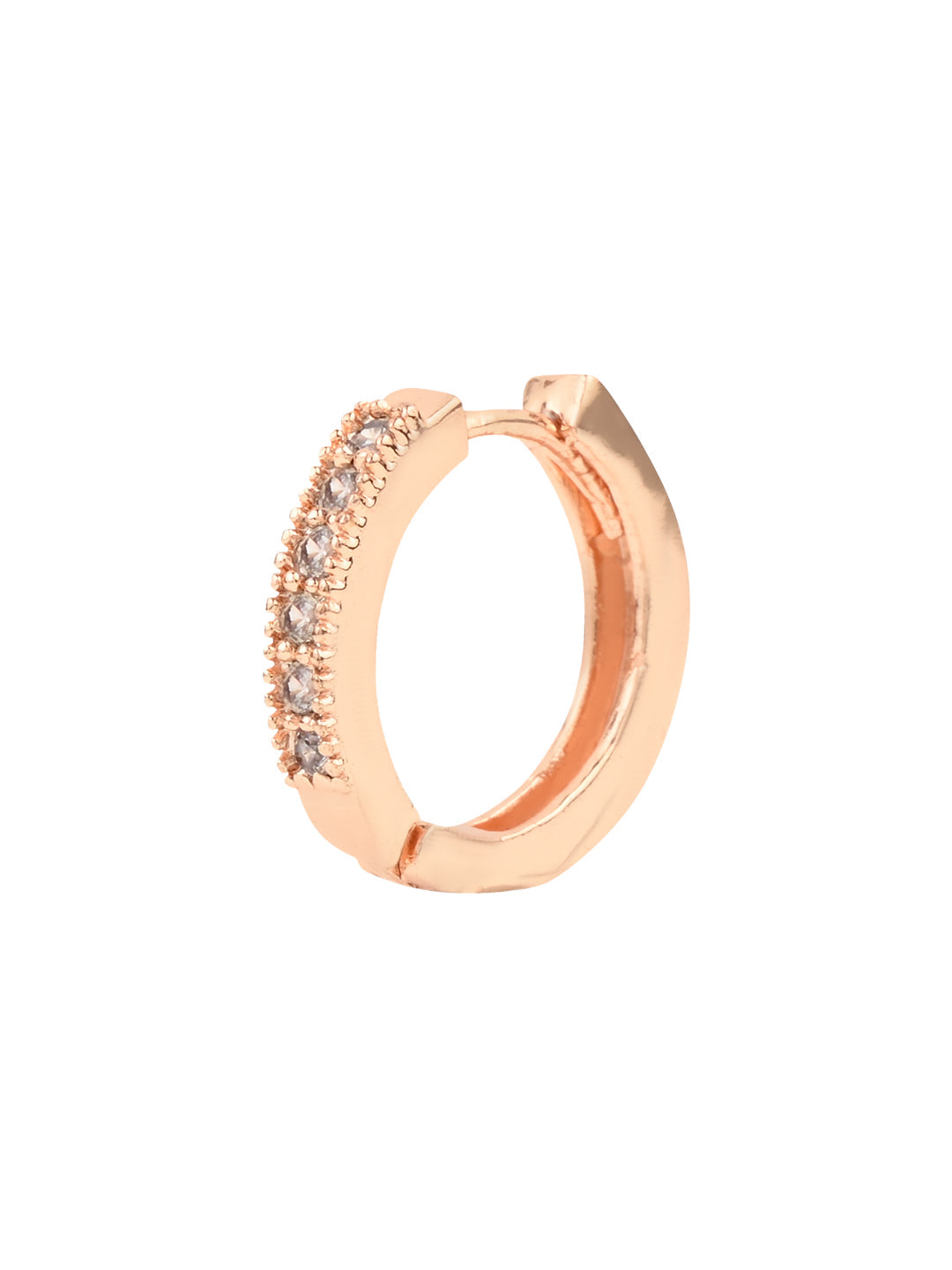 Women's I Jewels Valentine'S Special Rose Gold-Plated Contemporary Ad Studs Earrings (E2978)