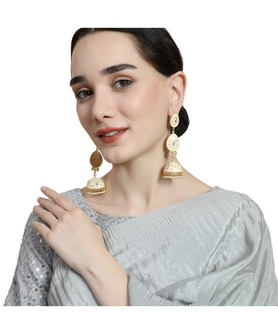 Women's Enameled Dangle and Drop Jhumka Earring