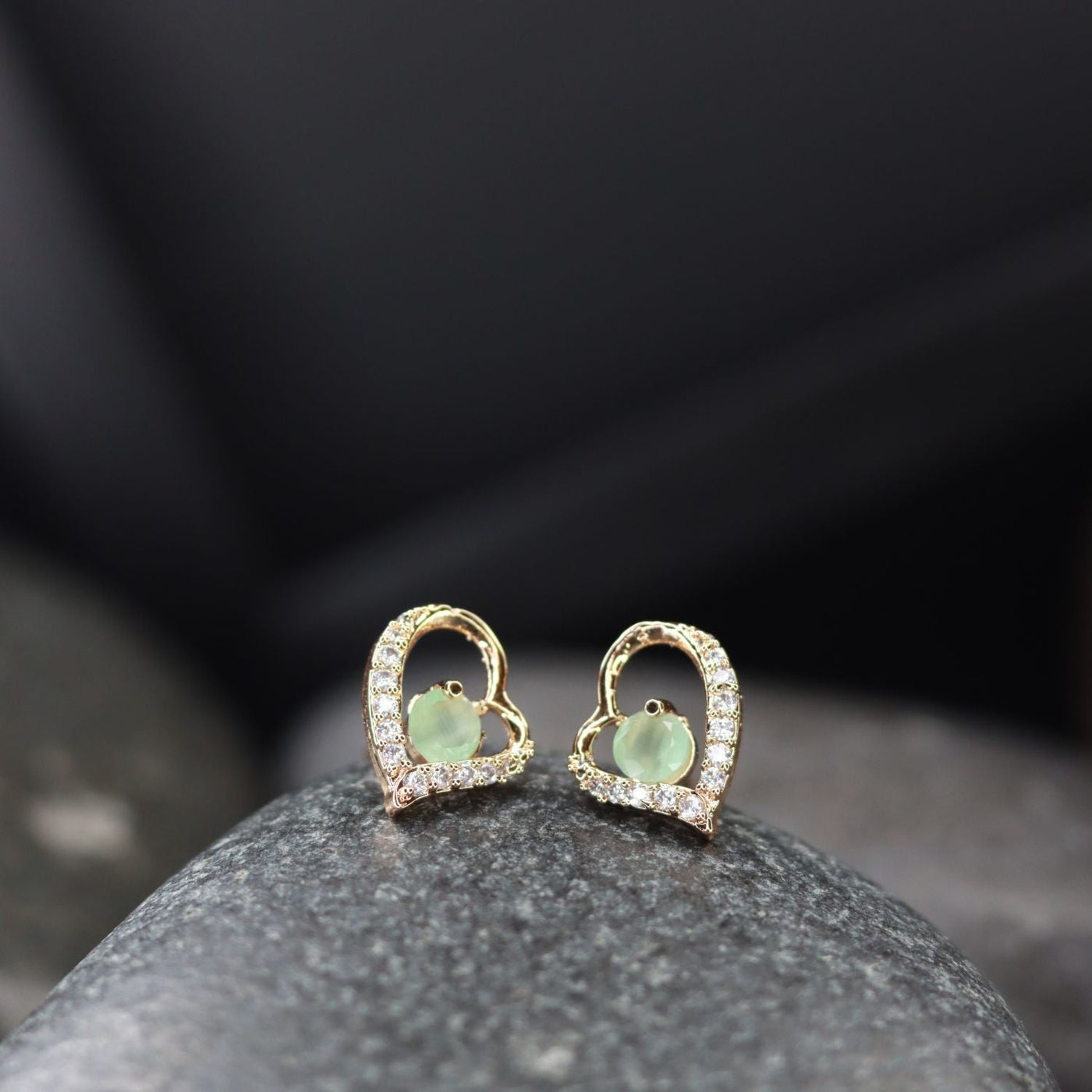 Women's I Jewels Valentine'S Special Rose Gold-Plated Heart Shaped Studs (E2972Min)