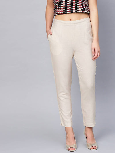 Buy_Women's_Off-White_Cotton_Solid_Cigarette_Pants_Online_Trendia