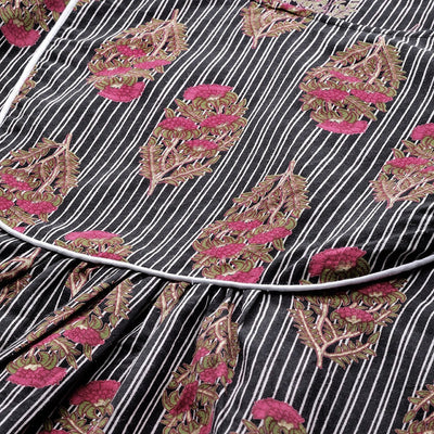 Women's Multi Printed 3/4 Sleeve Round Neck Cotton Casual Top