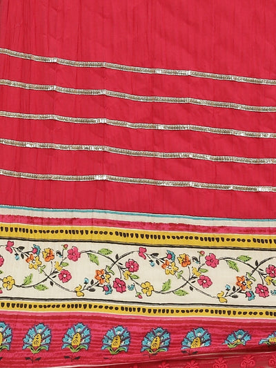 Women's Floral Printed Anarkali Dress & Dupatta Set