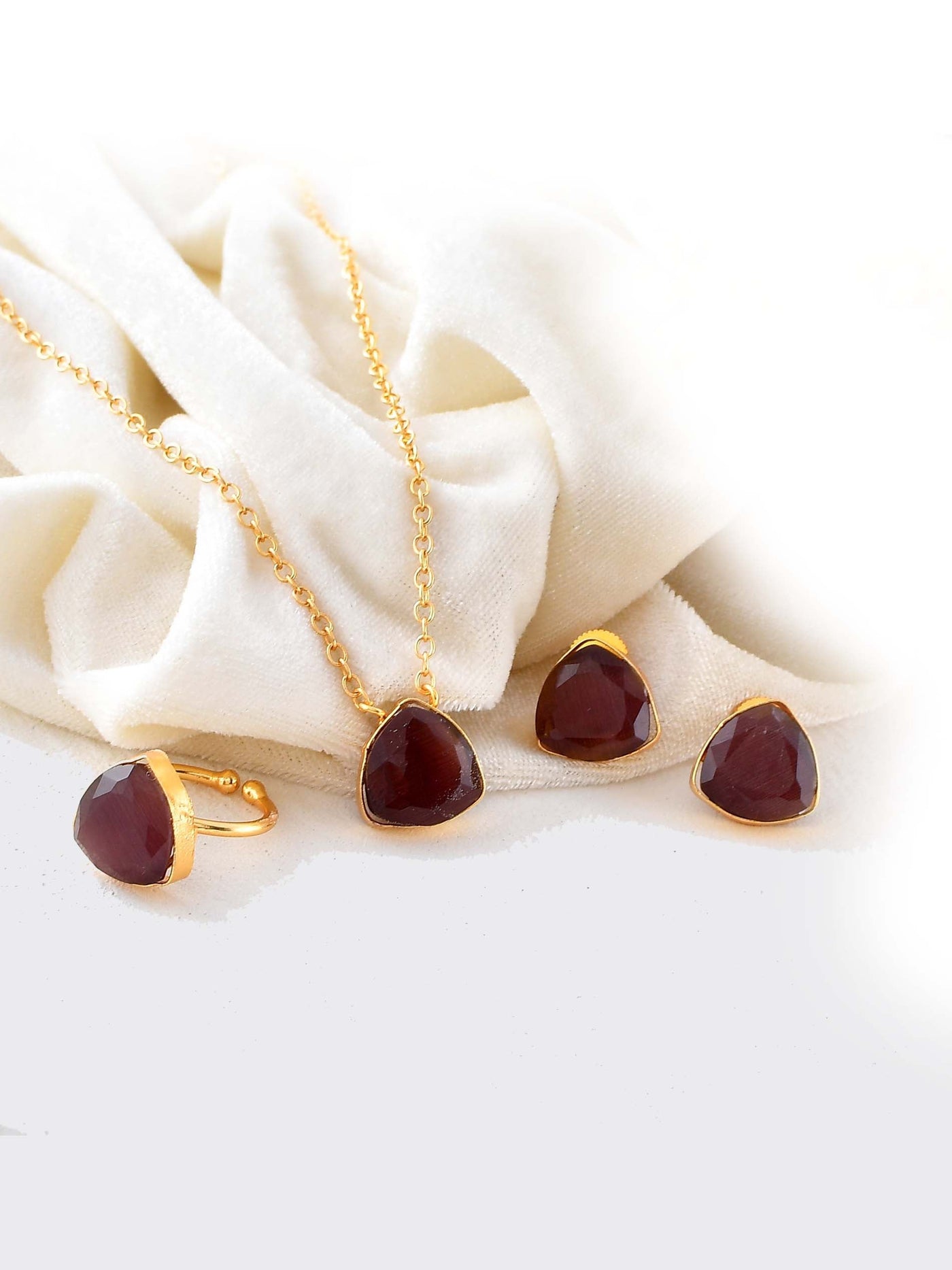 Women's Triangle Stone 3 Pc Set