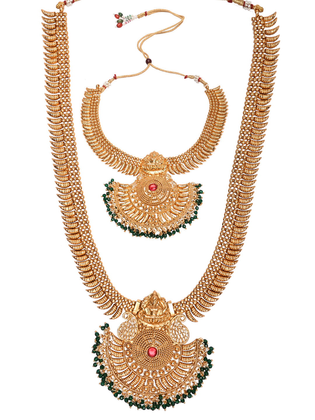 Women's 18K Gold Plated Traditional Style Choker Necklace Jewellery Set