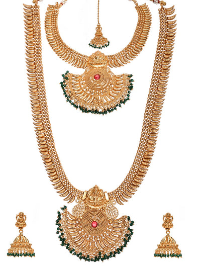 Women's 18K Gold Plated Traditional Style Choker Necklace Jewellery Set