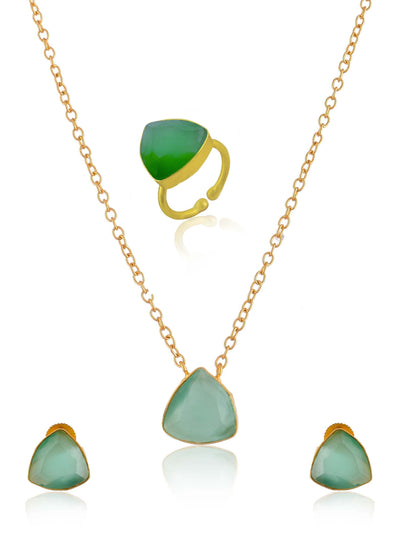 Women's Triangle Stone 3 Pc Set