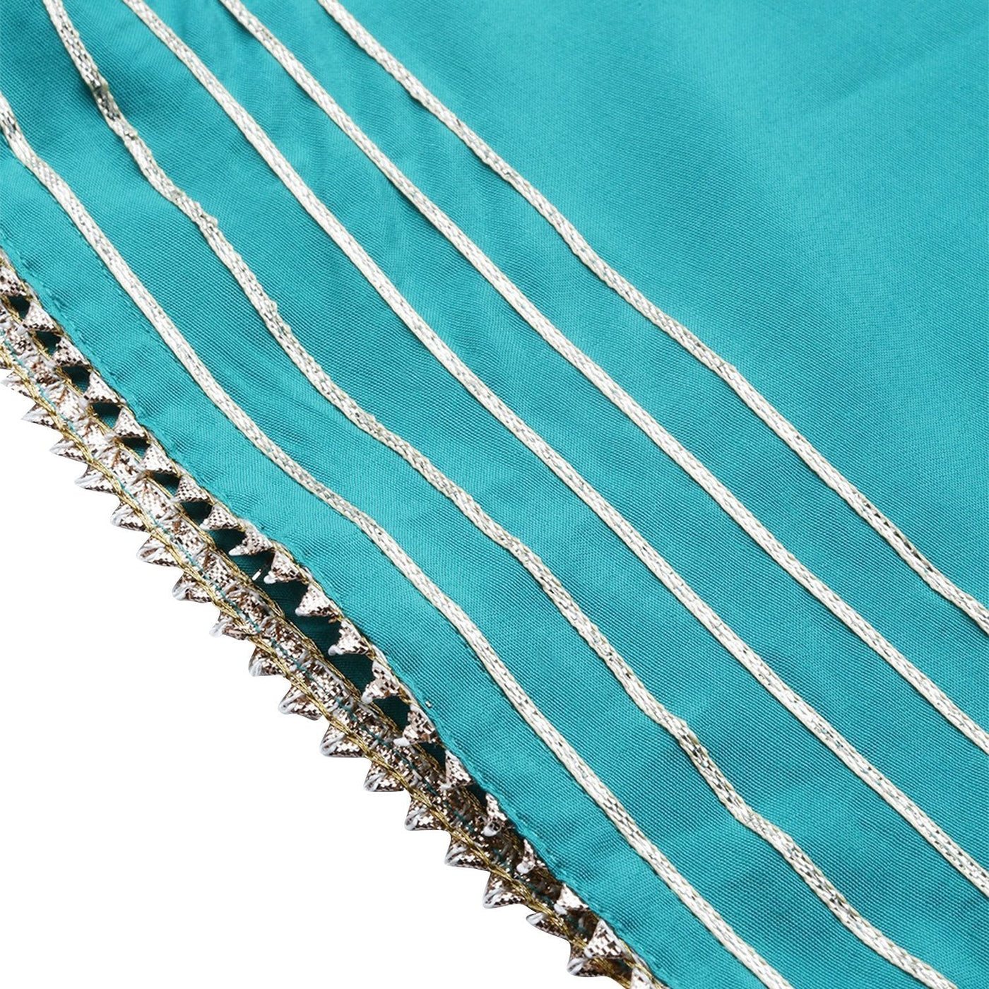 Women's Green Chanderi Printed 3/4 Sleeve Collar Casual Kurta Cami Only