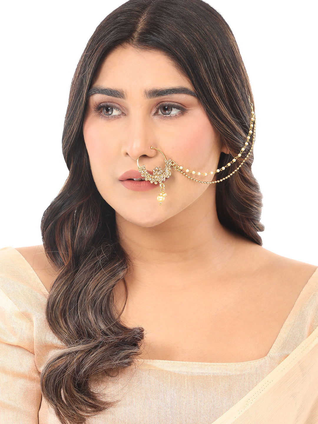 24K Gold Plated Jewlery Nose Ring Nath