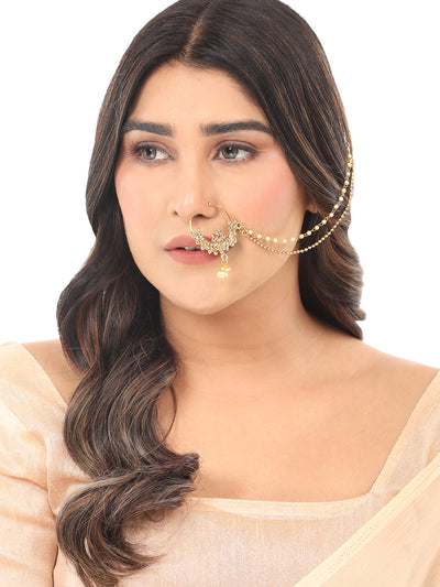 24K Gold Plated Jewlery Nose Ring Nath