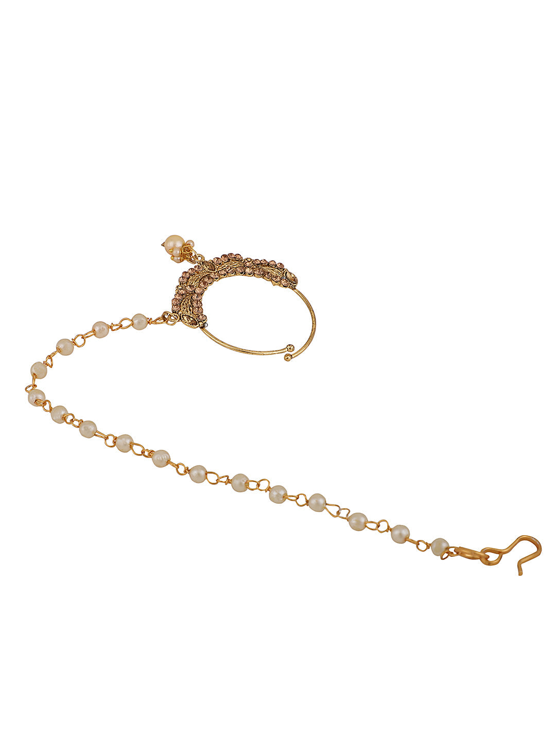 14K Gold Plated Handcrafted Nose Ring Nath