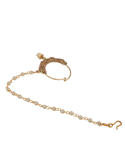 14K Gold Plated Handcrafted Nose Ring Nath