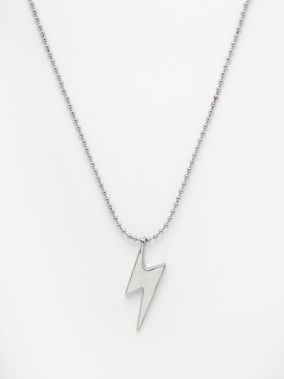 Men's Set Of 2 Black & Silver Flash Pendent With Chain