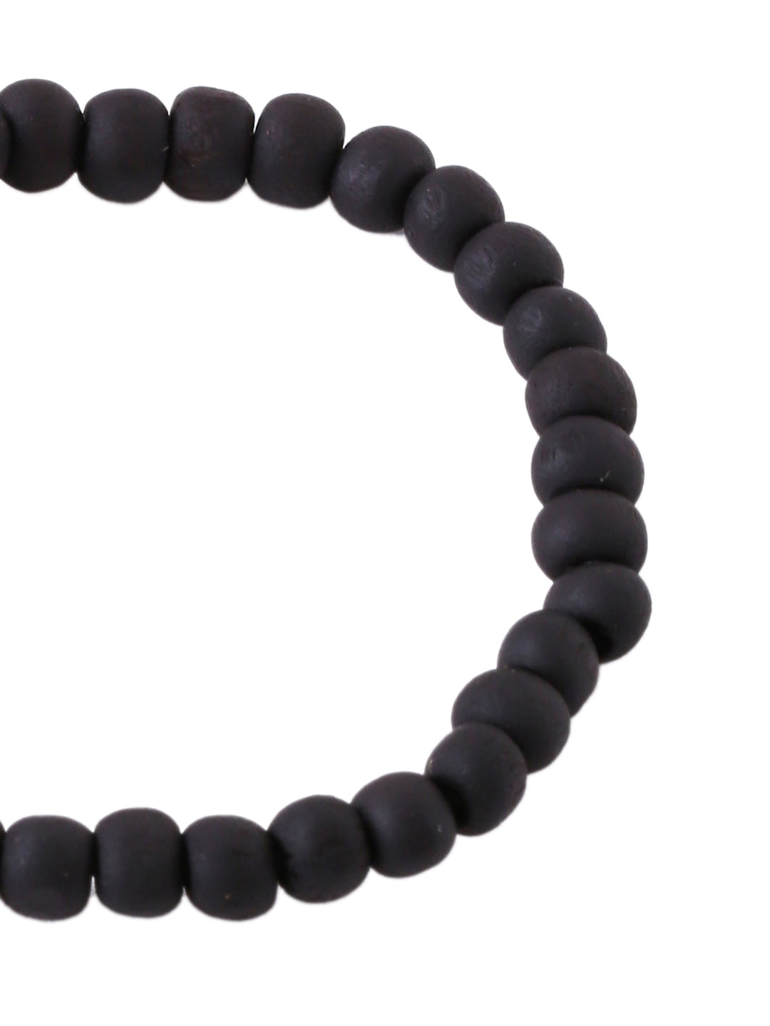 Men's Black Beaded Adjustable Braclet