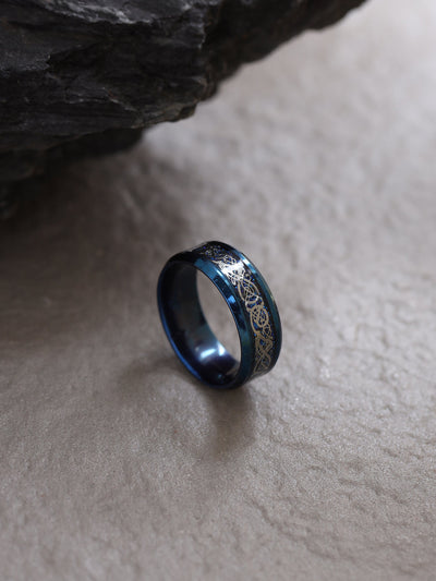 Men's Rhodium-Plated Finger Ring