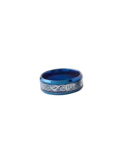 Men's Rhodium-Plated Finger Ring
