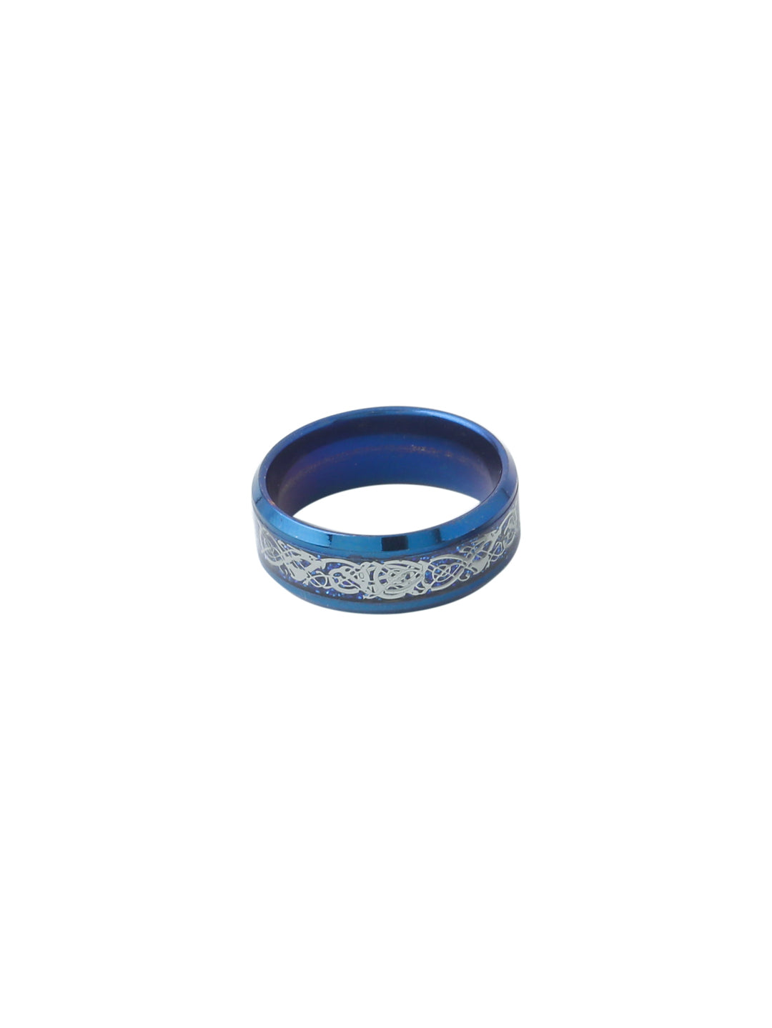 Men's Rhodium-Plated Finger Ring