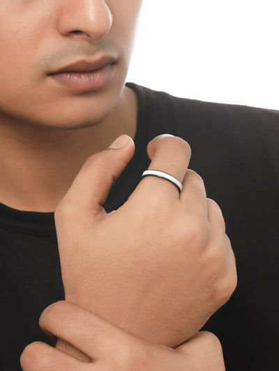 Men's Silver Metal Ring