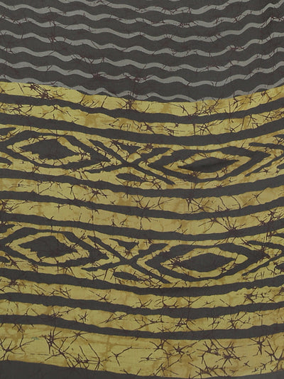 Women's Black Georgette Printed Saree