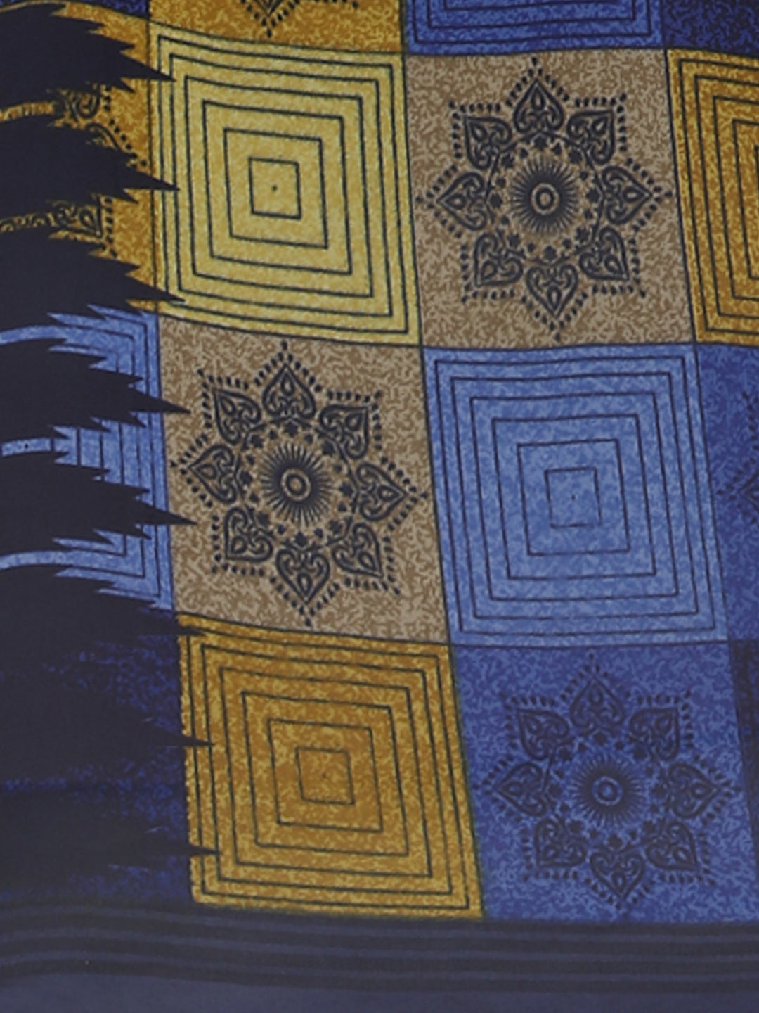 Women's Multicolor Georgette Checkered Saree