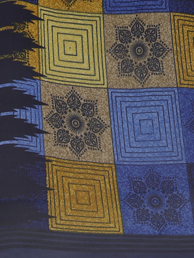 Women's Multicolor Georgette Checkered Saree