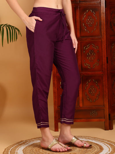 Women's Silk Blend Embroidered Kurta Pant With Dupatta