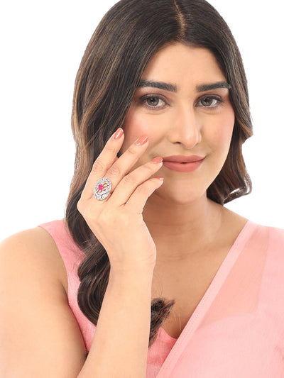 Women's Designer Collection Alloy Cubic Zirconia Gold Plated Ring