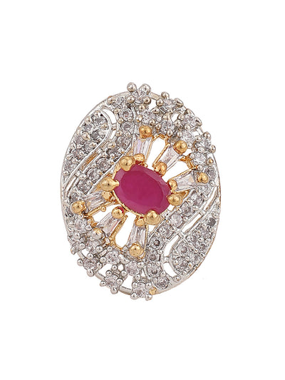 Women's Designer Collection Alloy Cubic Zirconia Gold Plated Ring