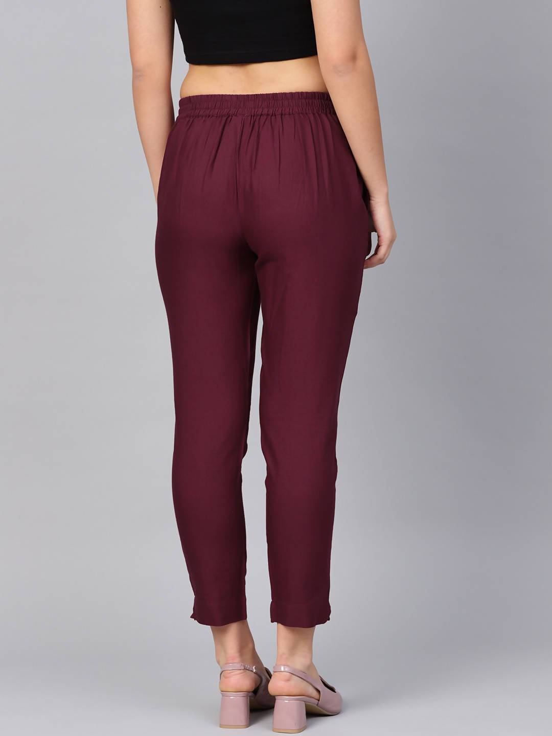 Women's Cotton Solid Straight Pants