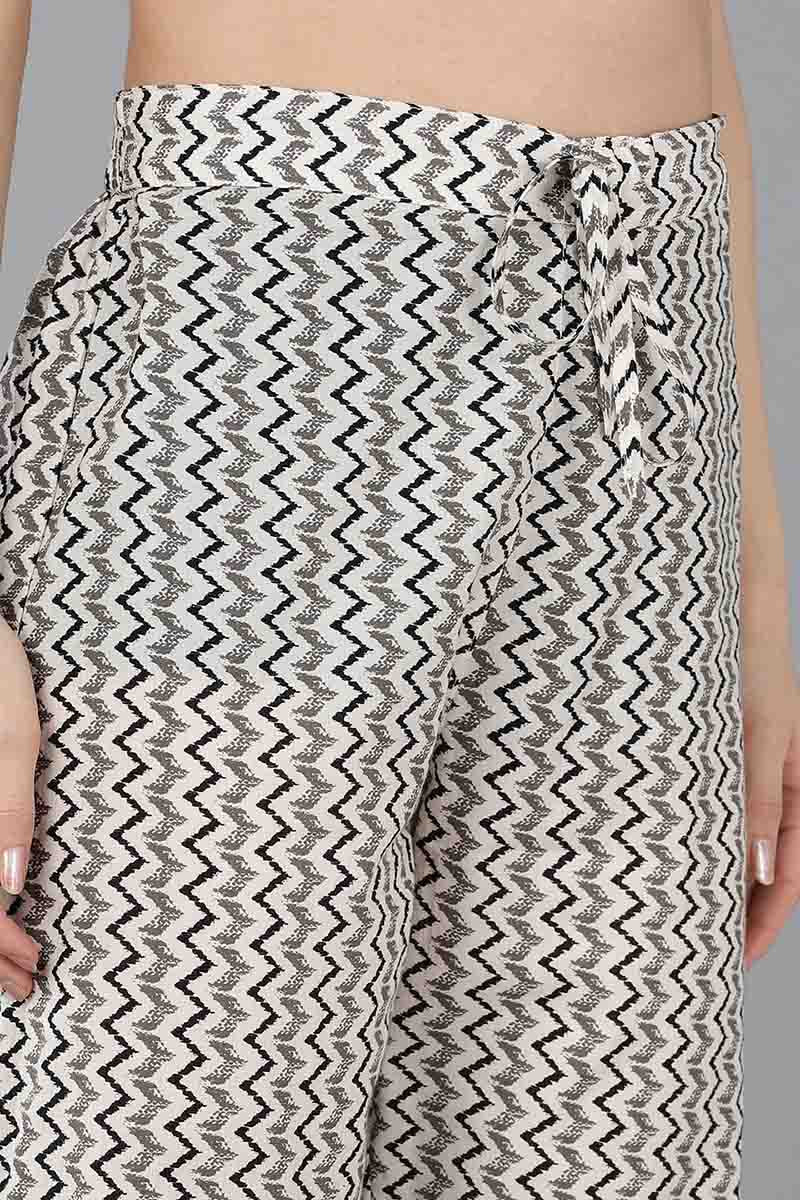 Women's Cotton Blend Abstract Printed Kurta Pants With Dupatta