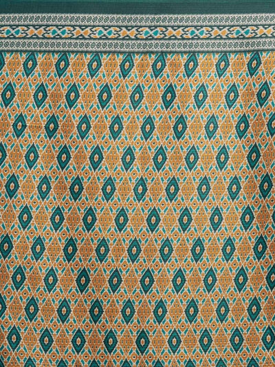 Women's Green Art Silk Printed Saree