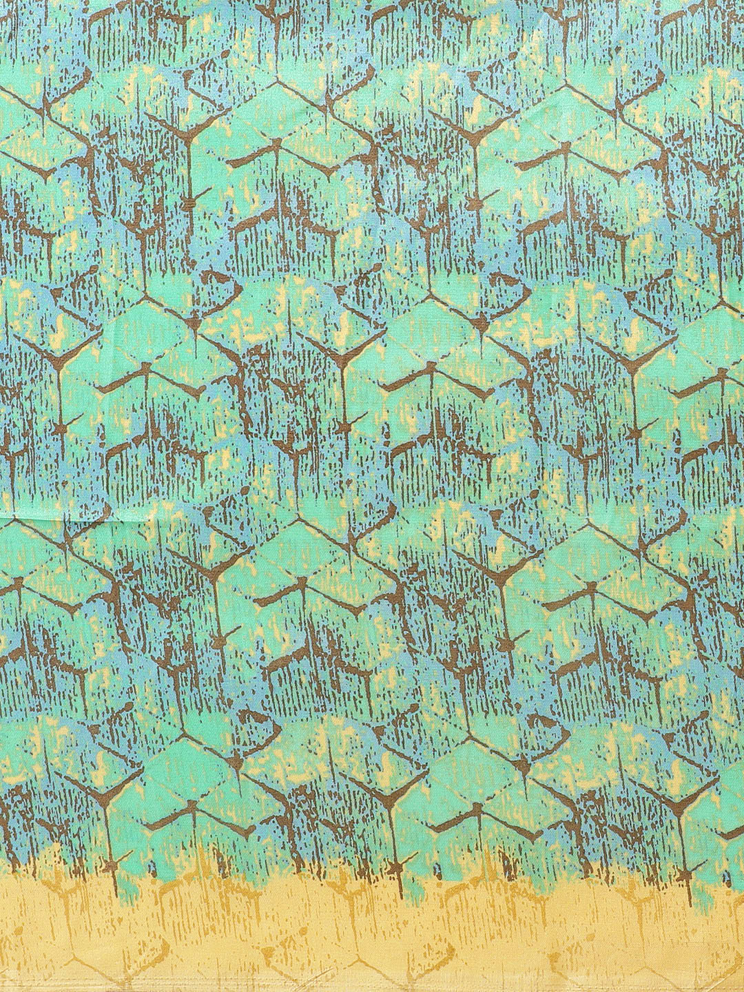 Women's Green Art Silk Printed Saree