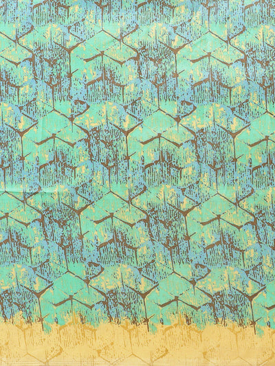 Women's Green Art Silk Printed Saree