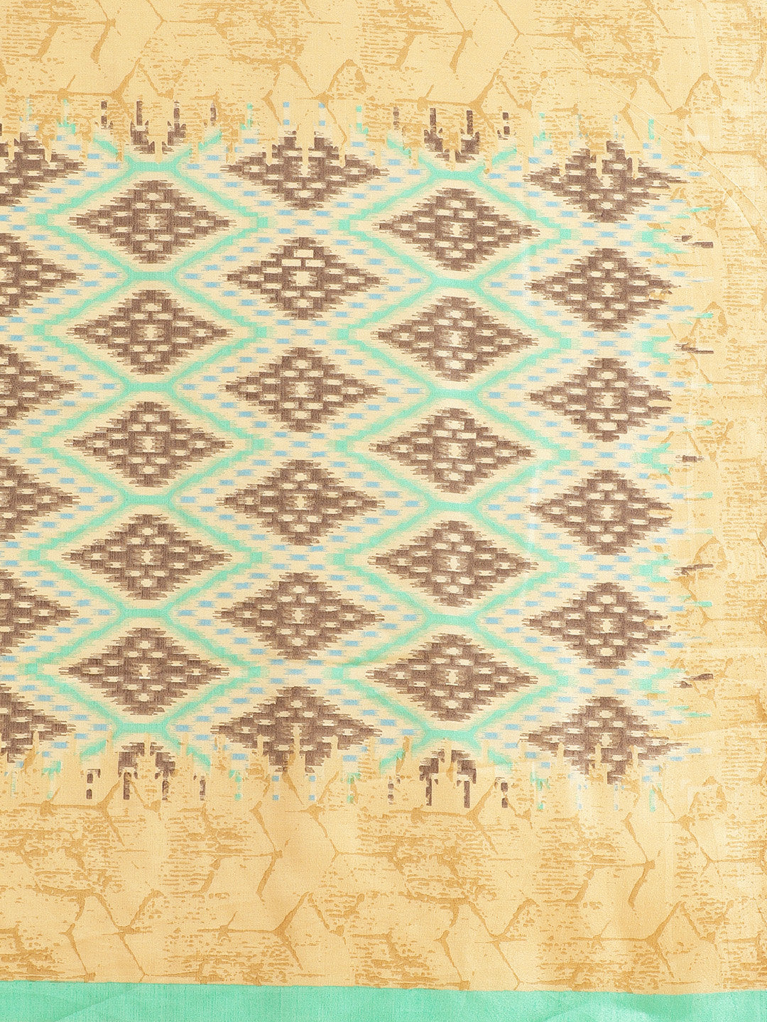 Women's Green Art Silk Printed Saree