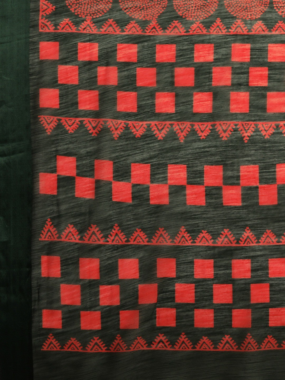 Women's Green Art Silk Printed Saree