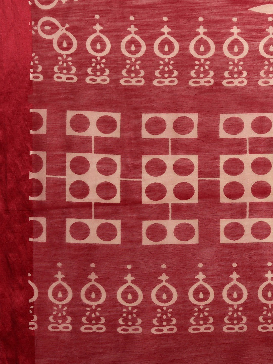 Women's Maroon Art Silk Printed Saree