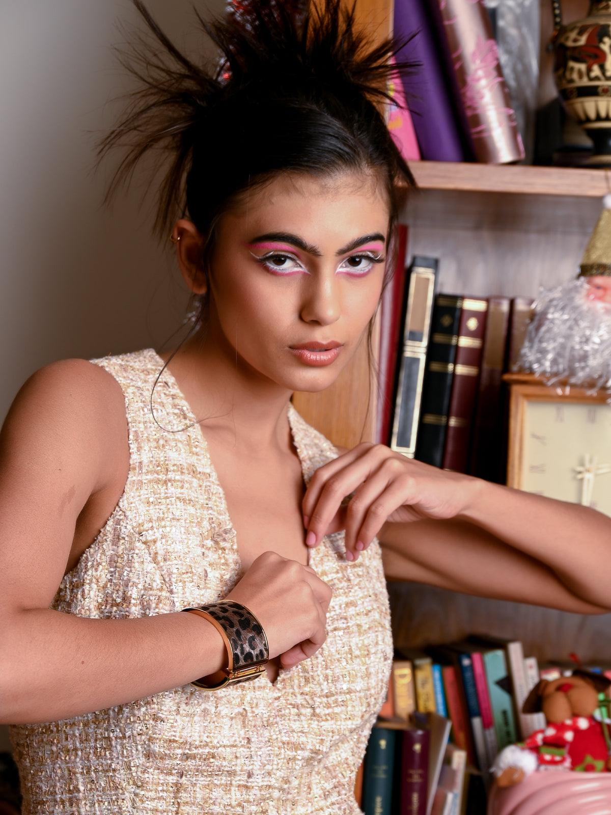 Women's Animal Print Smooth Wide Bracelet Cuf